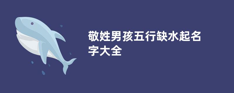 敬姓男孩五行缺水起名字大全